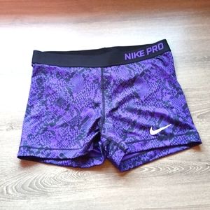 Nike Pro Purple Women's workout shorts